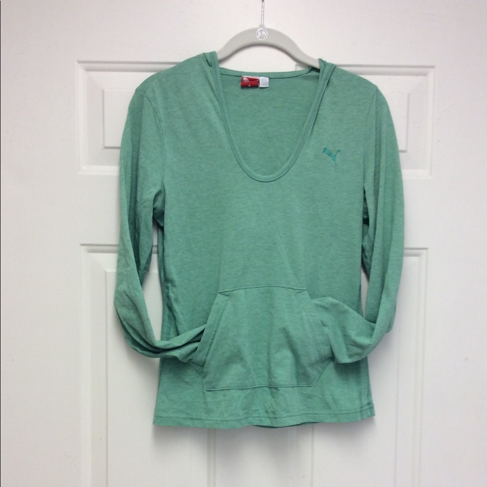 PUMA MINT GREEN HOODIE SZ S